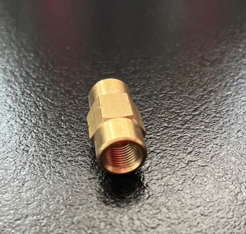 thumbnail image 2 of 3/8" X 24 Brass Inline Brake Pipe Joiner Connector For 3/16" Pipe – EMS (Single) 2 of 6