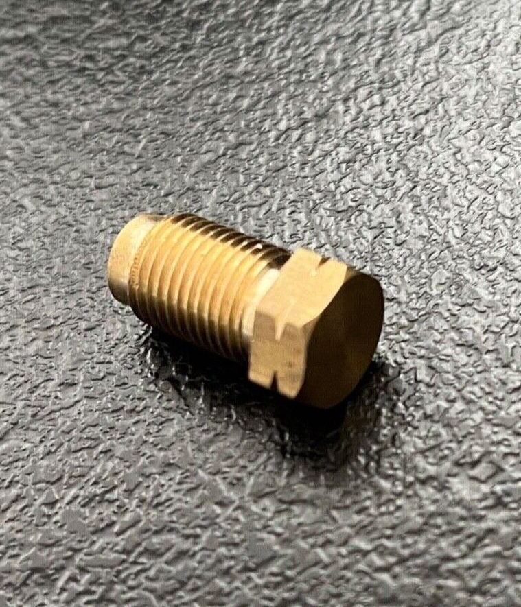 Automec Brass Blanking Plug – 3/8" X 24 UNF Thread, For Brake Or Clutch Lines
